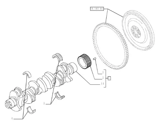 2996971 - Вкладыш упорн. зелен. коленвала ДВС Cursor13 T9,T9.505/St., CR